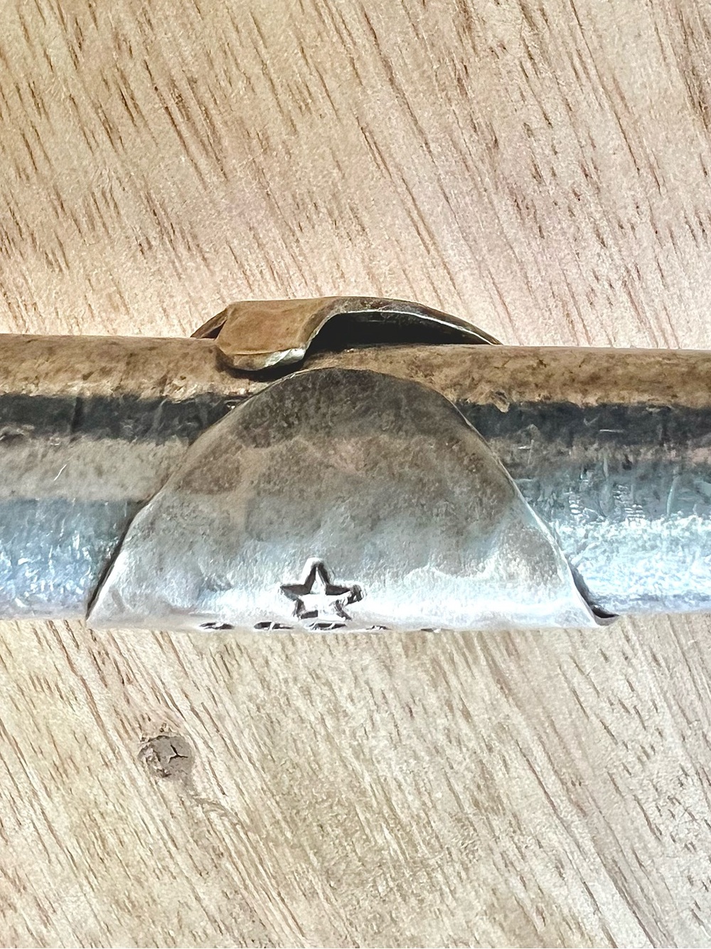 Hammered Vintage Spoon Ring “Free Because of the Brave" Hand Stamped Women’s - Picture 10 of 14